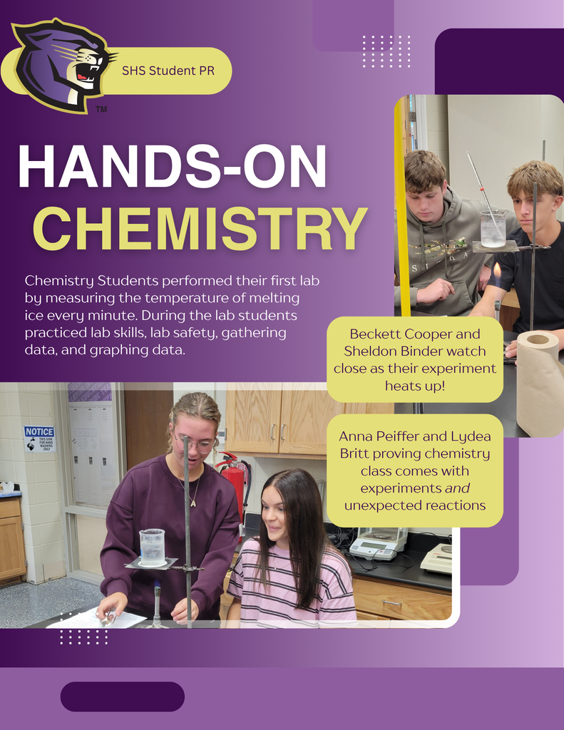 Students in chemistry class take part in an ice cube melting class where they monitor the temperature changes over time.