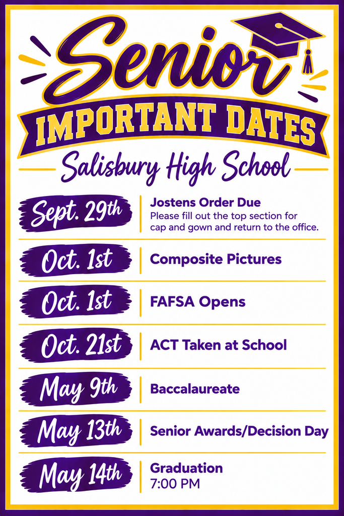 Senior Important Dates