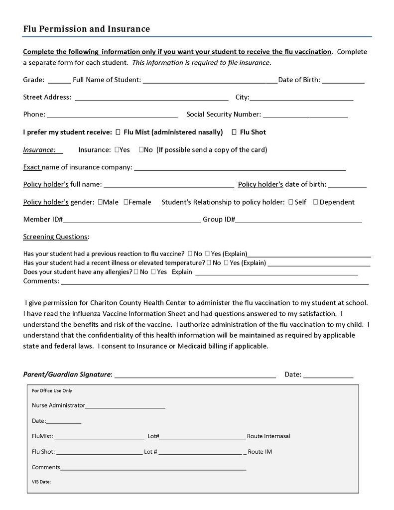 Flu Permission page 2
