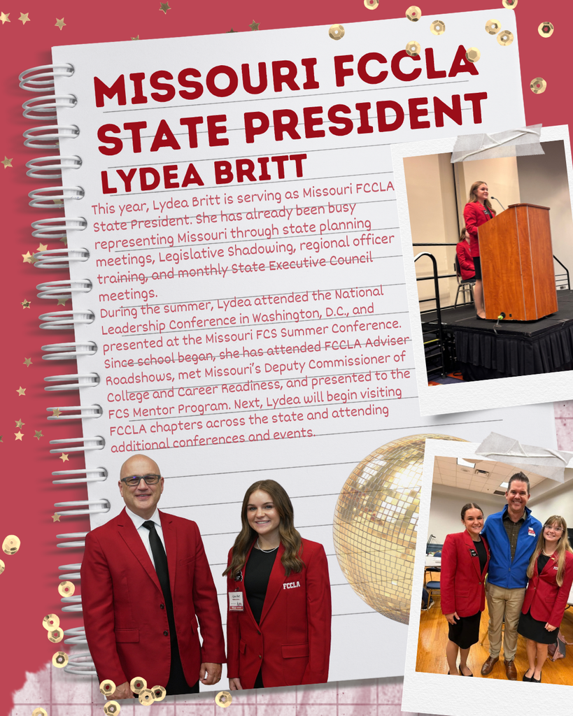 Lydea Britt serving as Missouri FCCLA State President.