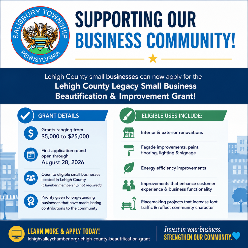 Lehigh Co Small Business Grant Opportunity