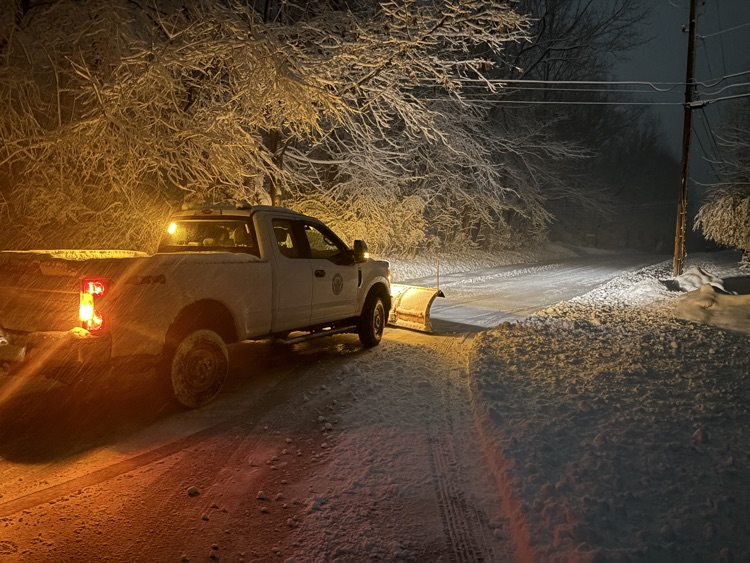 DPW plowing the roads 