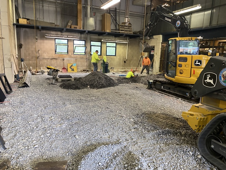 DPW working in the new utility garage 