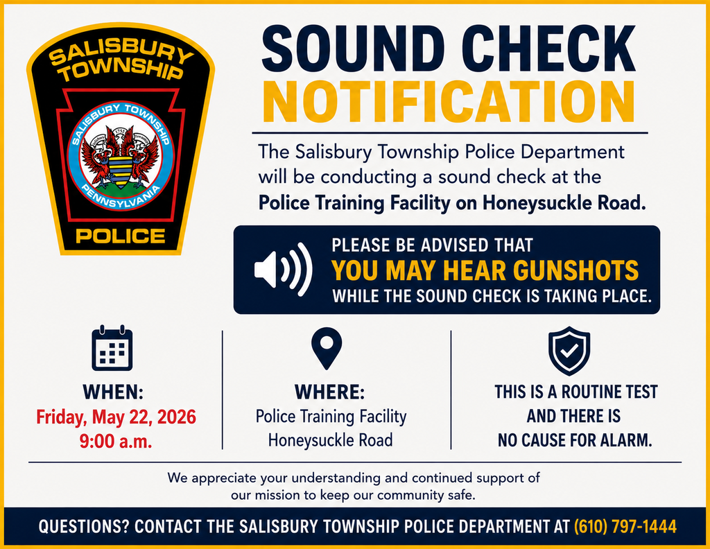 Graphic of PD sound check notification
