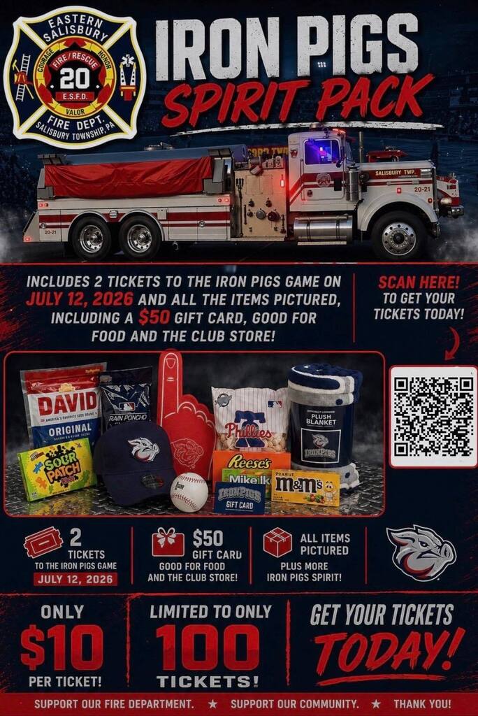 Image of ESFD Fundraiser for IronPigs Party Pack