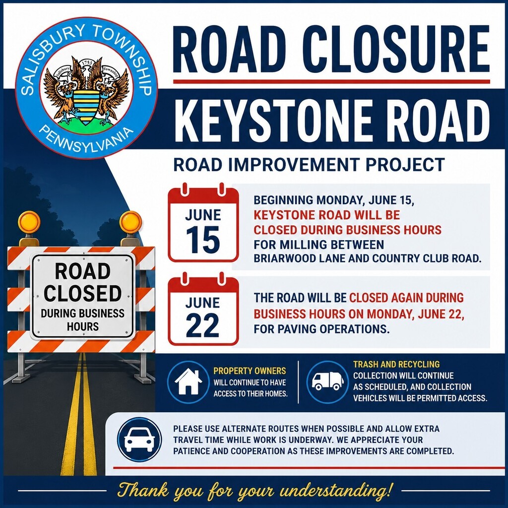 Keystone Road closure information