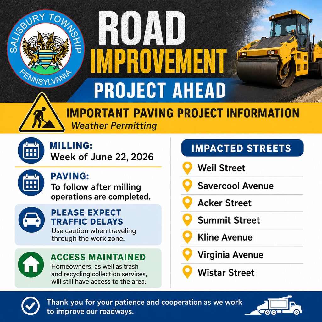 graphic of first ward paving project info