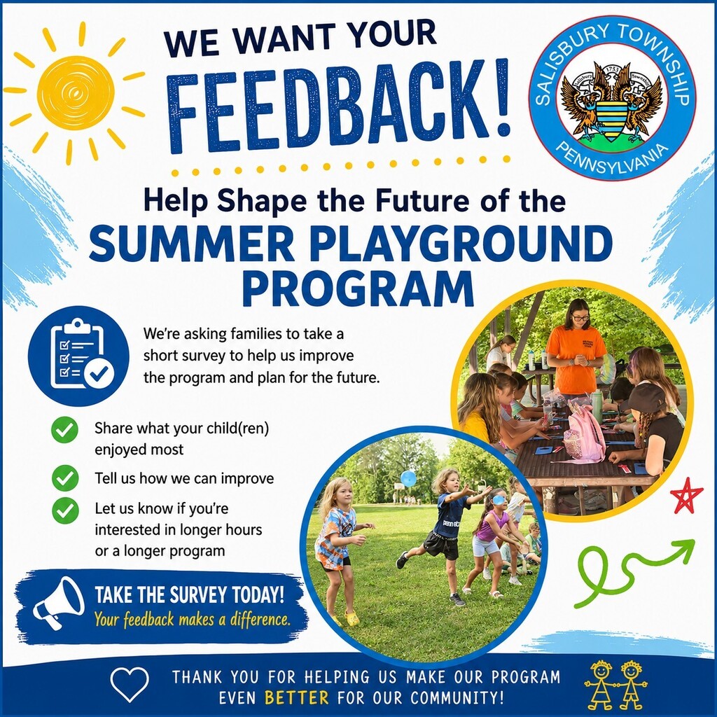 image of the invitation to take summer playground program survey