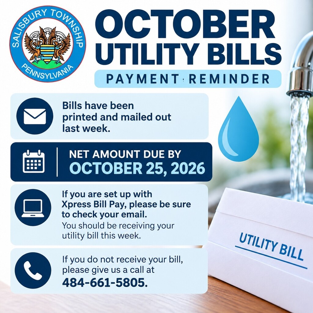 October utility bills payment reminder