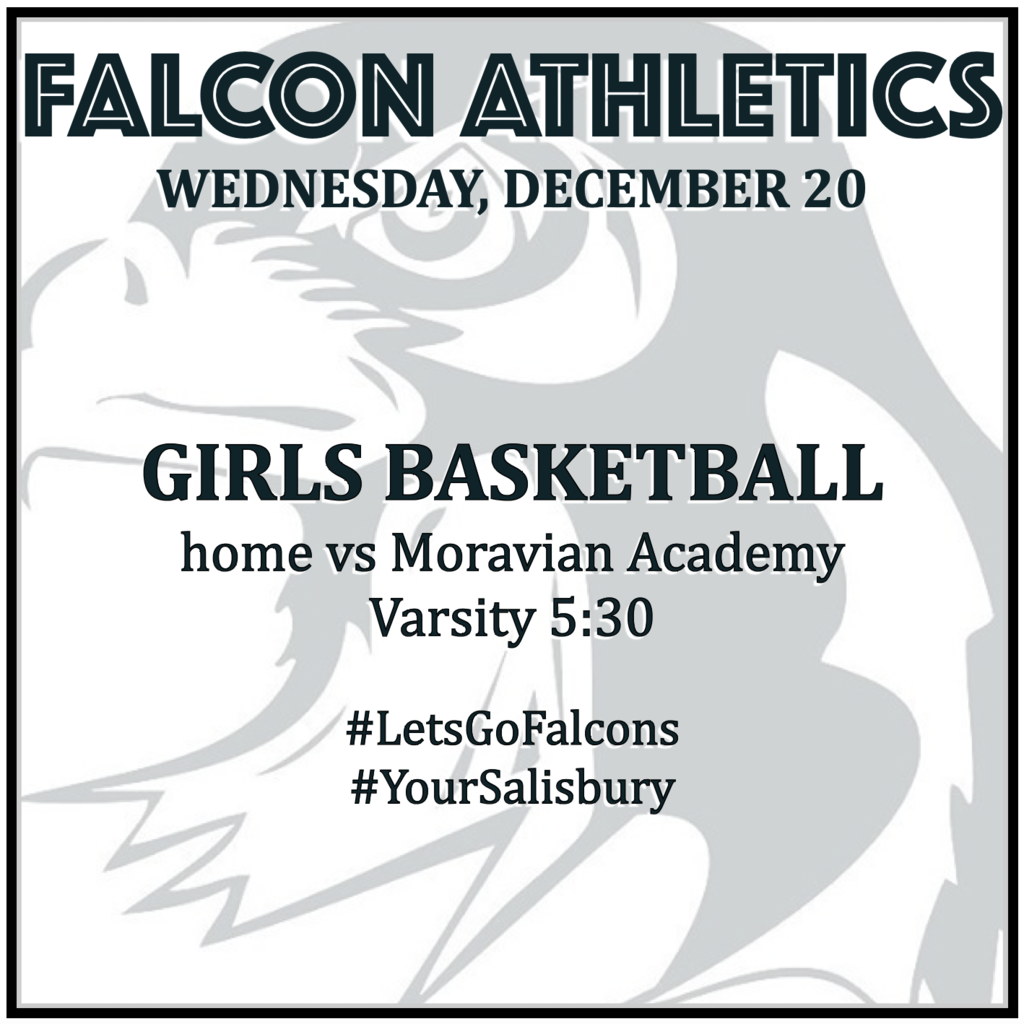 GIRLS BASKETBALL home vs Moravian Academy: Varsity 5:30 PM.