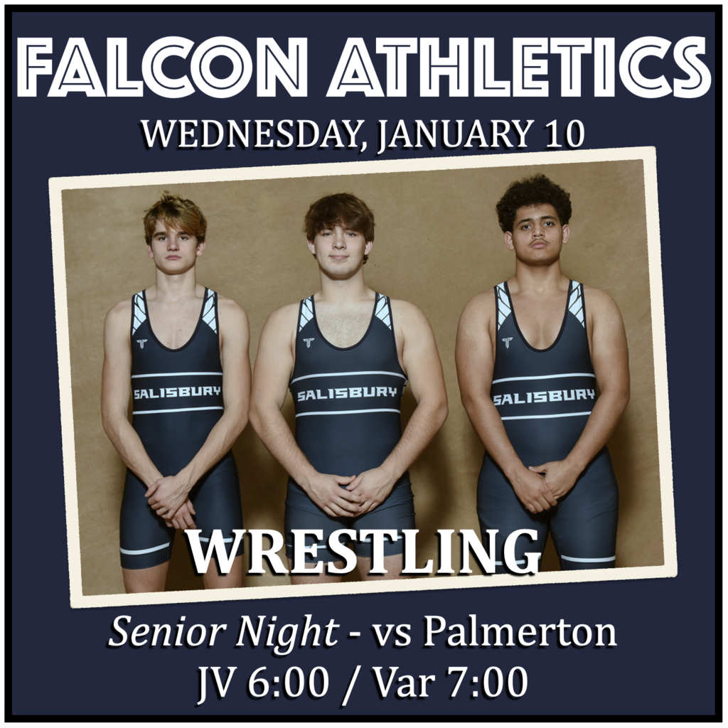 WRESTLING Senior Night vs Palmerton: JV 6:00, Varsity 7:00.