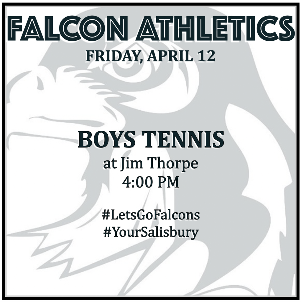 BOYS TENNIS at Jim Thorpe: 4:00 PM.