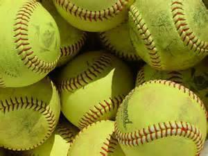 bucket of softballs