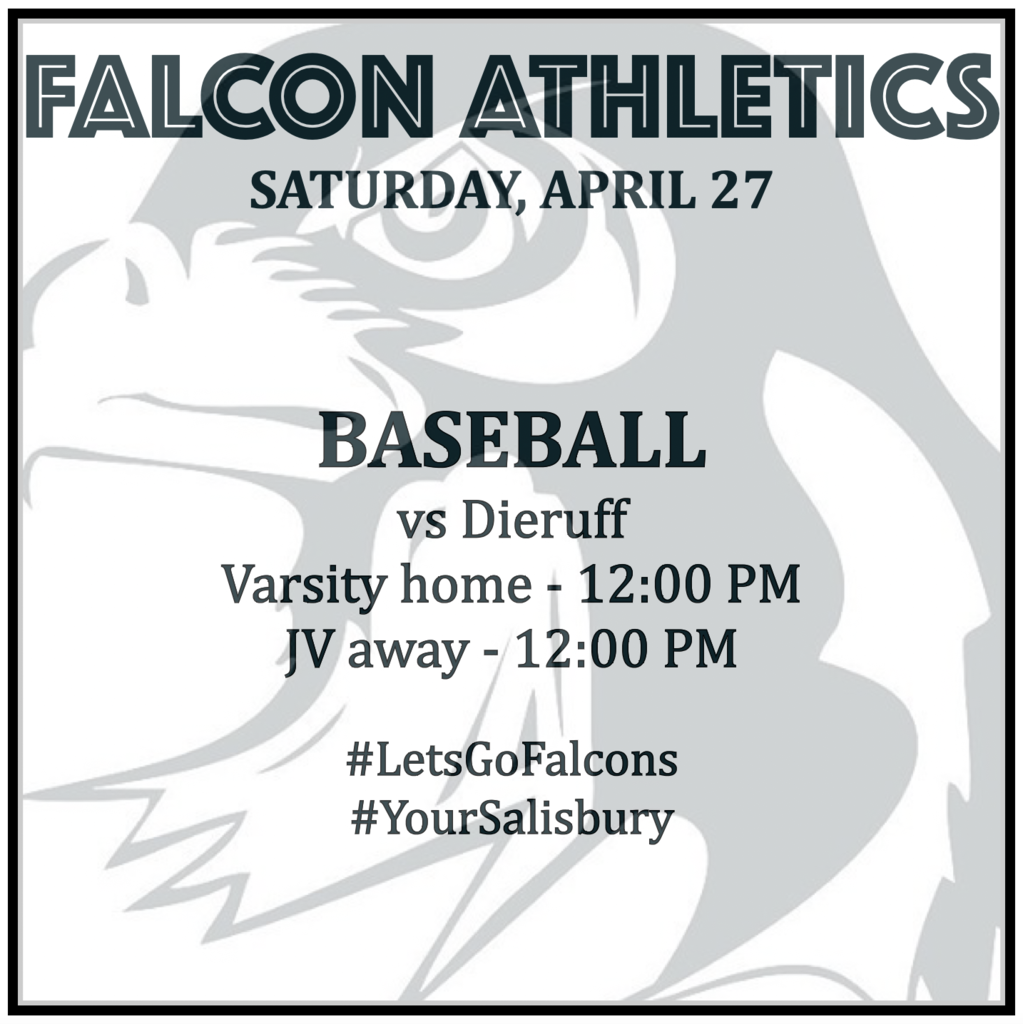 BASEBALL vs Dieruff: Varsity home 12:00 PM, JV away 12:00 PM.