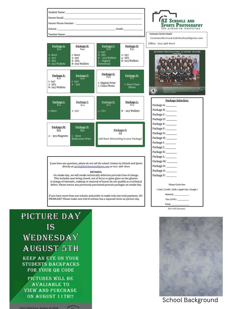 picture day info flyer