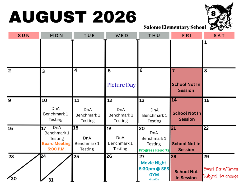 monthly calendar for August 2026