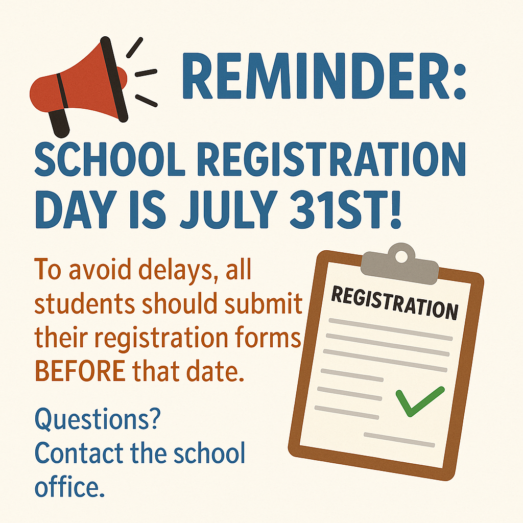 school registration flyer