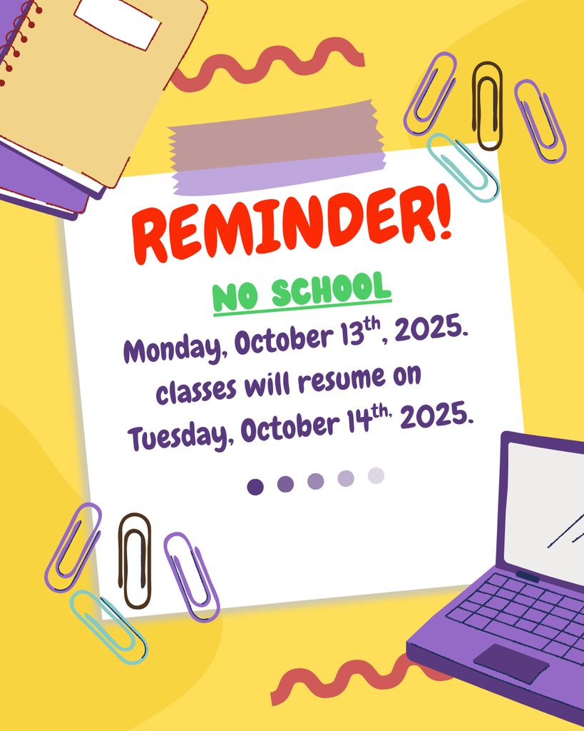 No School Reminder 10.13.25