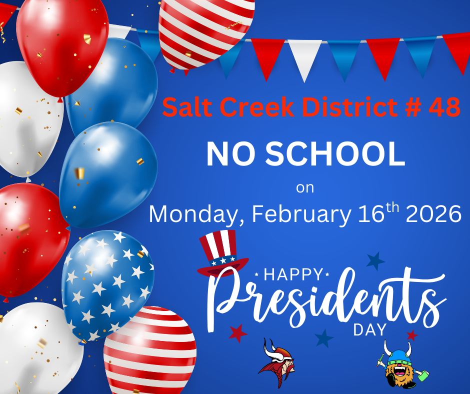 NO School Monday February 16th- Presidents Day 
