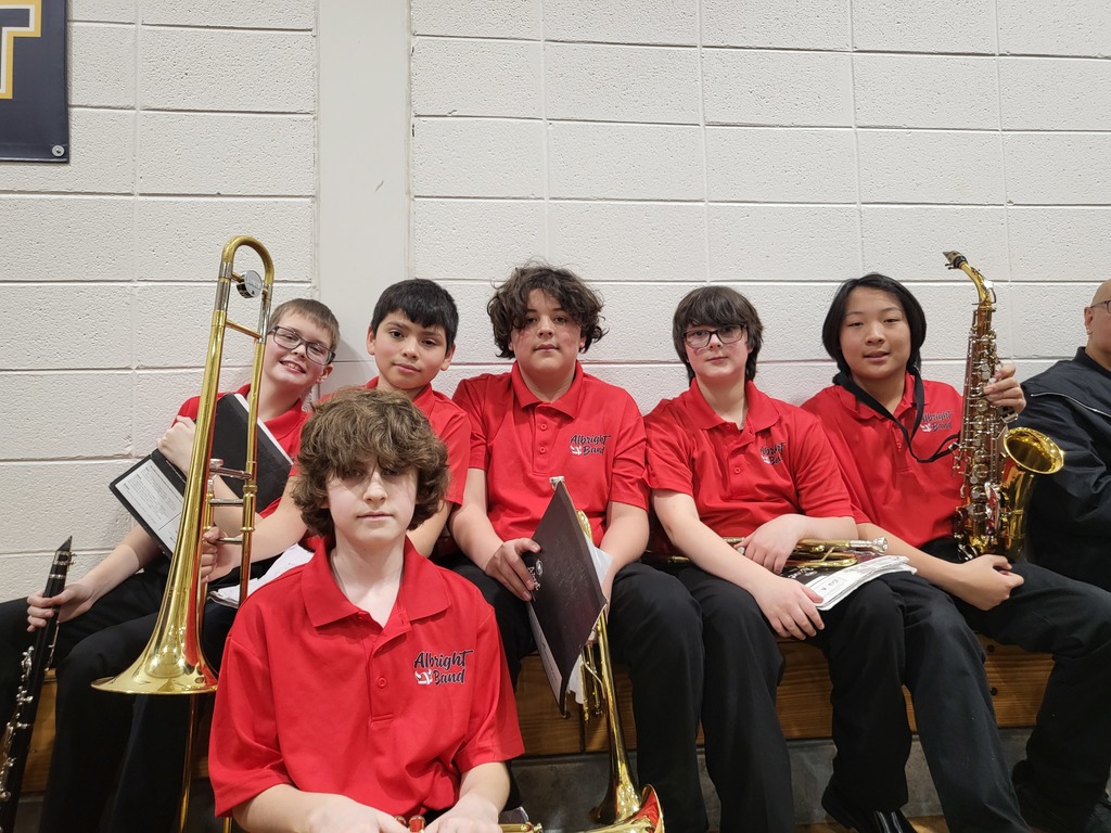 Albright band students listening to a performance