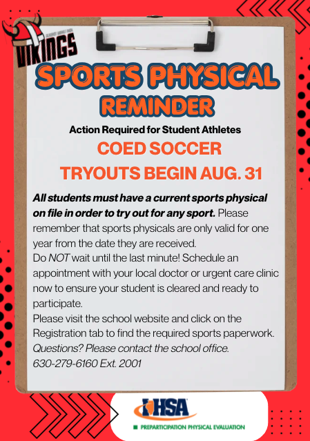 Sports Physicals needed for try outs
