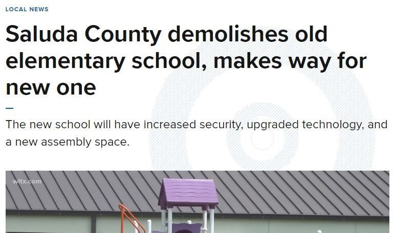 News 19 WLTX Reviews Saluda County Schools New Construction. | Saluda  Elementary School