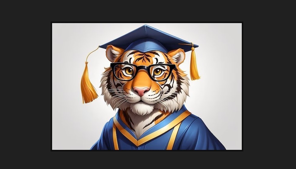 graduation clipart tiger