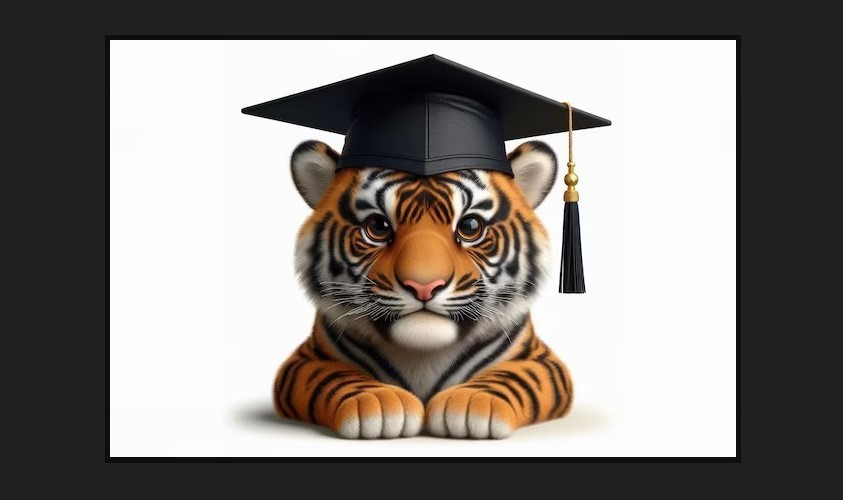 SES graduation tiger clipart