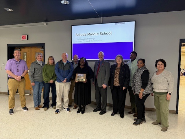 Mr. Gary Senn from USC Aiken presented Nazia Etheredge with the Spirit of Ruth Patrick award at last night's Board Meeting 