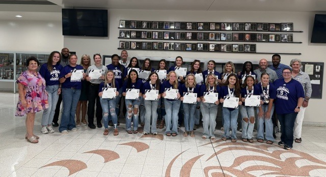 SCSD1 Girls Softball recognition team photo