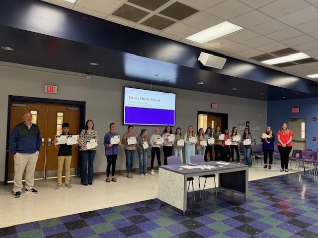 Saluda School Board recognized the State Beta Club Convention winners at March 16, 2026 Board Meeting