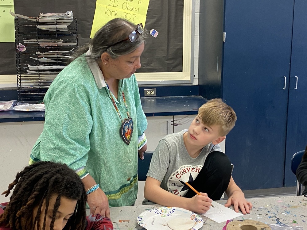 Senora Lynch with Sampson County student