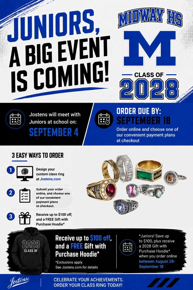 Attention Juniors! Jostens is coming!