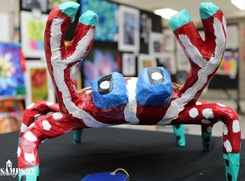 Art Night Crab paper mache