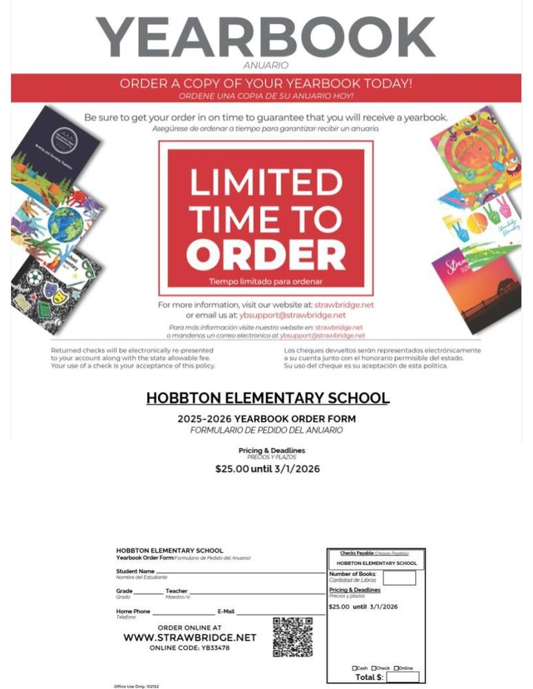 Yearbook Order Form