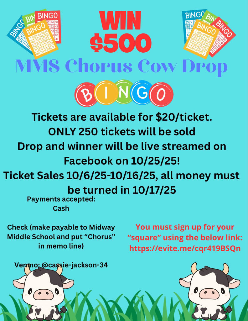 MMS Chorus Cow Drop Tickets $20/Ticket
