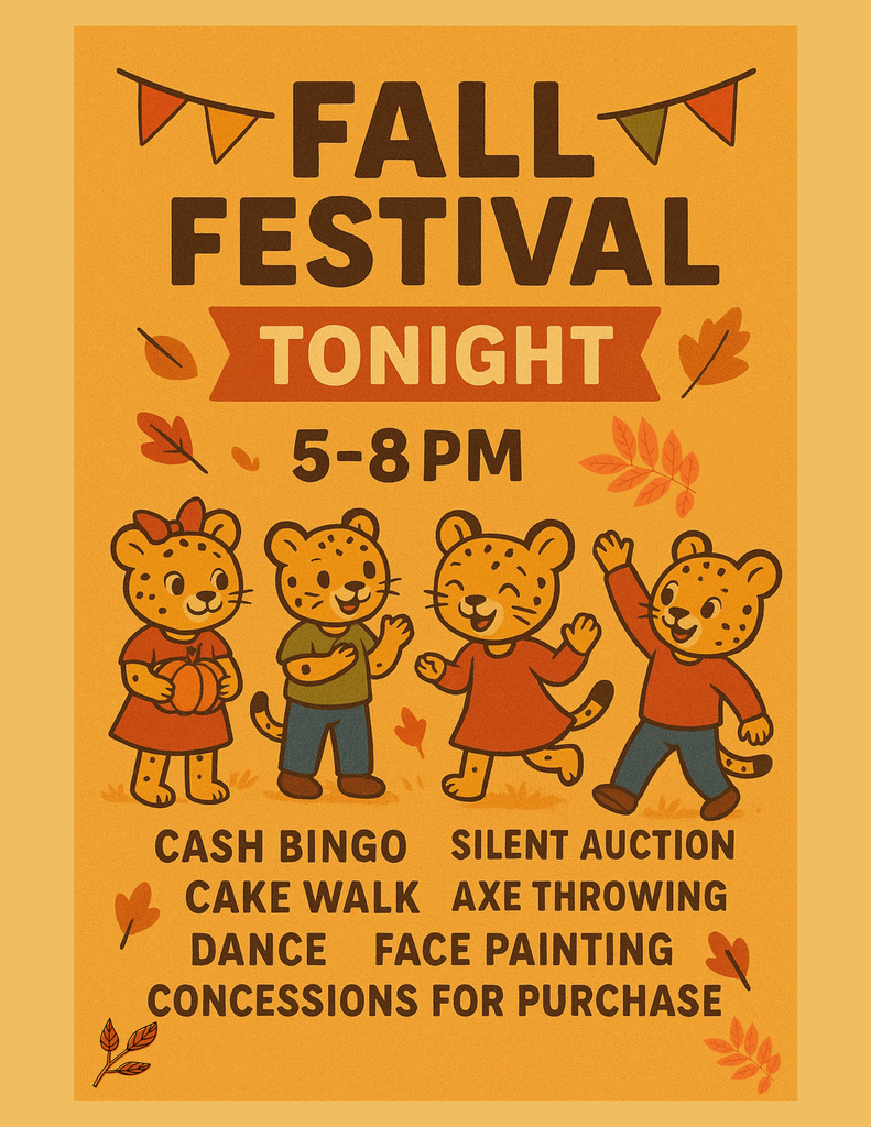 Fall Festival Tonight 10/30/25 5-8pm 