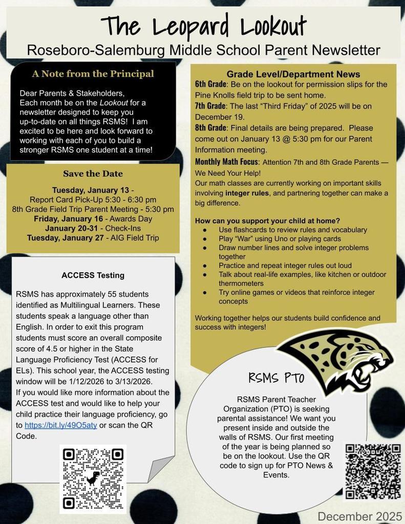 The Leopard Lookout- RSMS Parent Newsletter - ENG  p. 1
