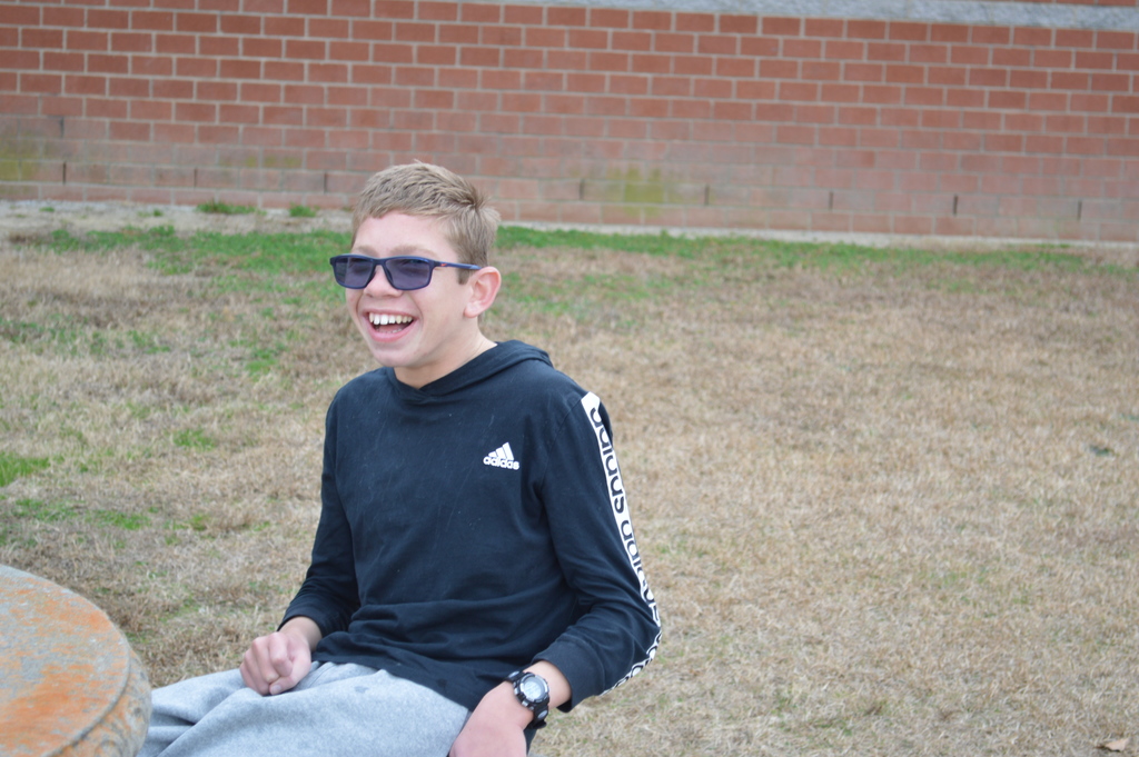 Adam enjoying some fresh air.