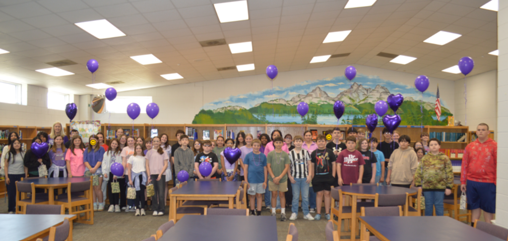 Military Students at Purple Up Day!