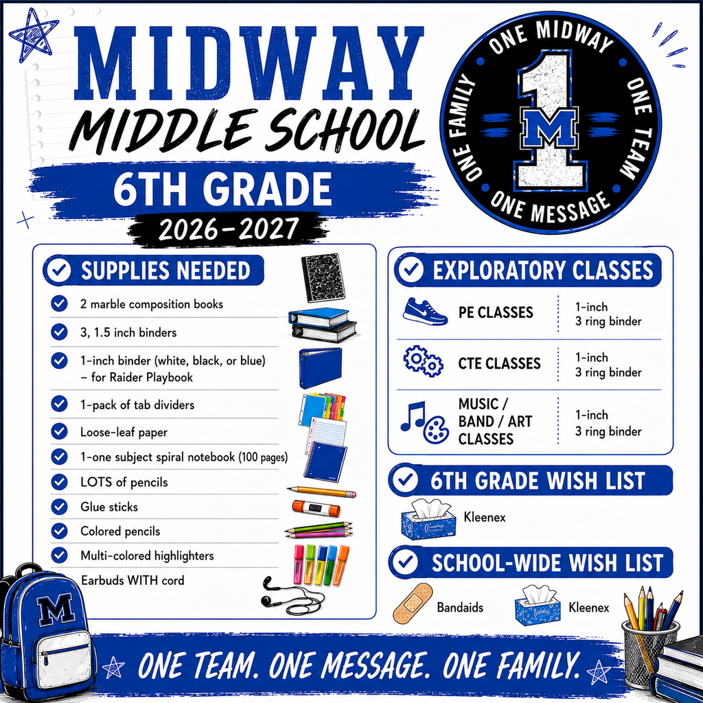 School Supply List 6