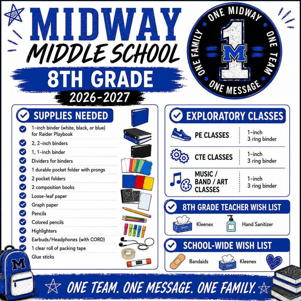 School Supply List 8