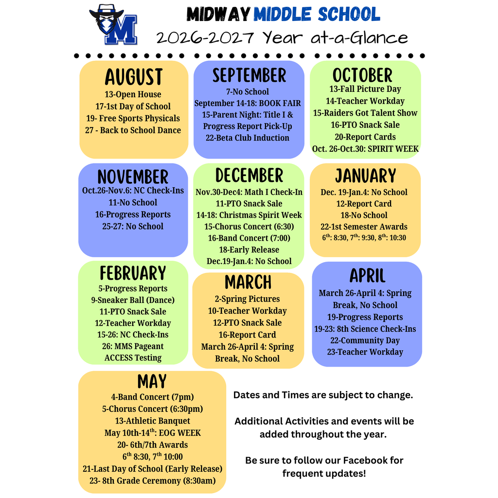 Year At A Glance - English