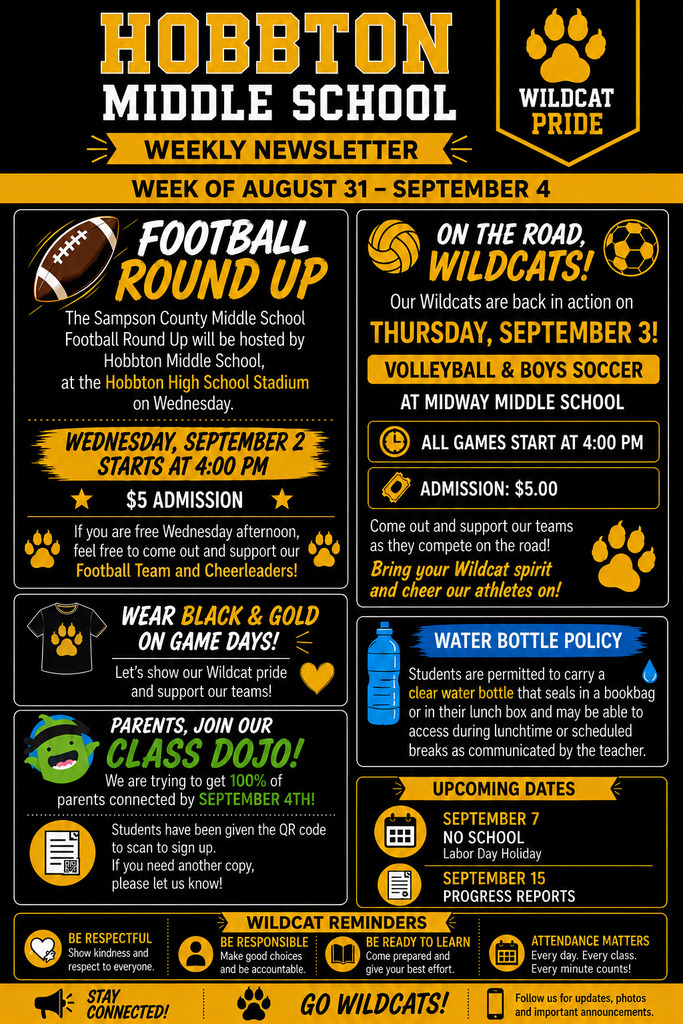 Upcoming events flyer