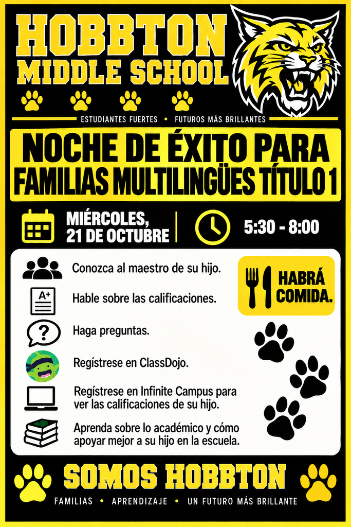 Multilingual Title I Night flyer in spanish