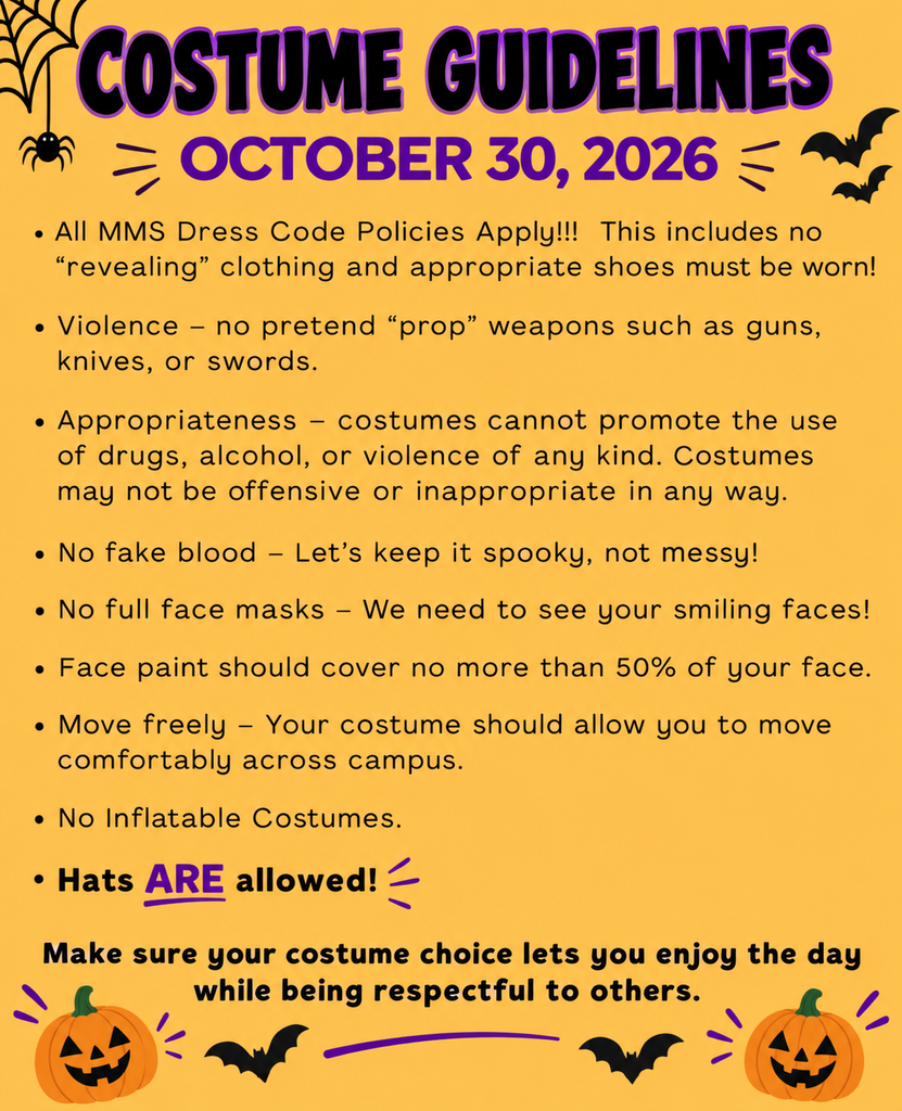 Costume Guidelines for Oct. 30th Spirit Week