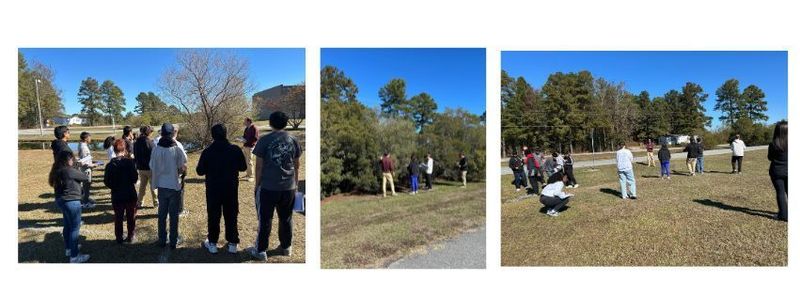 English students explore outside to compliment their poetry unit. 