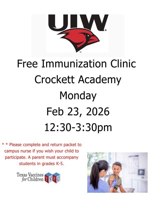 UIW Vaccine Clinic at Crockett