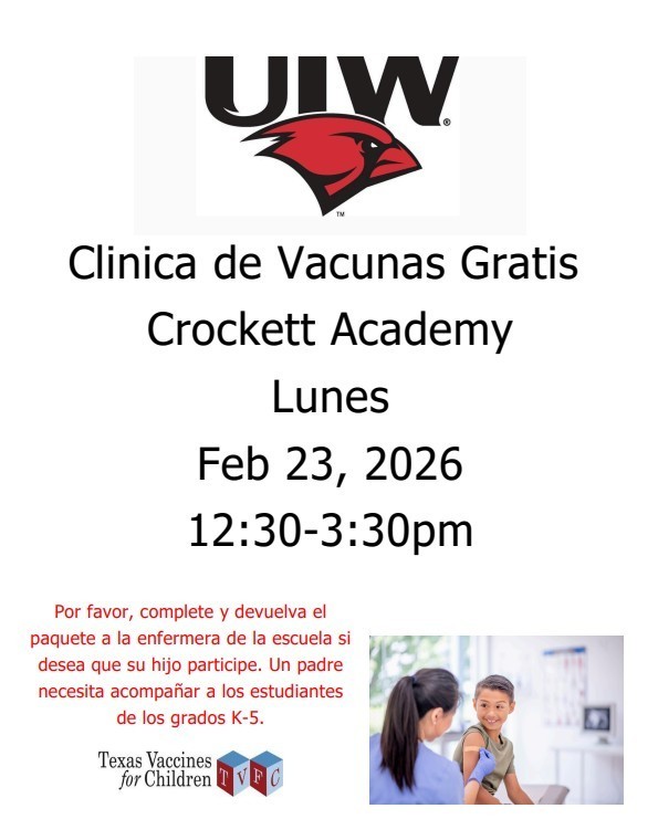UIW Vaccine Clinic at Crockett