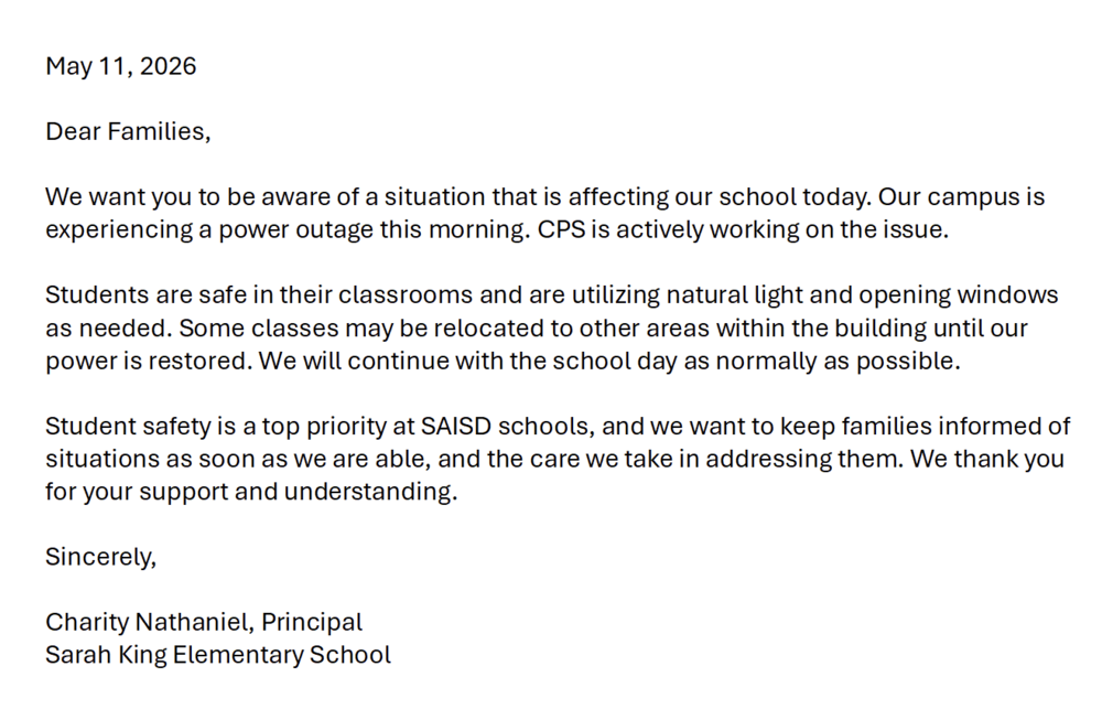 Power Outage 5.11.26